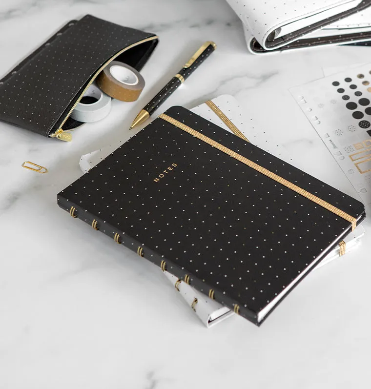 Filofax Moonlight Notebook A5 carnet noir rechargeable