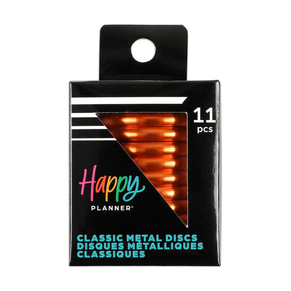 Happy Planner Pumpkin Medium disques métal 11 orange