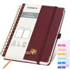 Poprun WH145P carnet vierge à spirale bordeaux