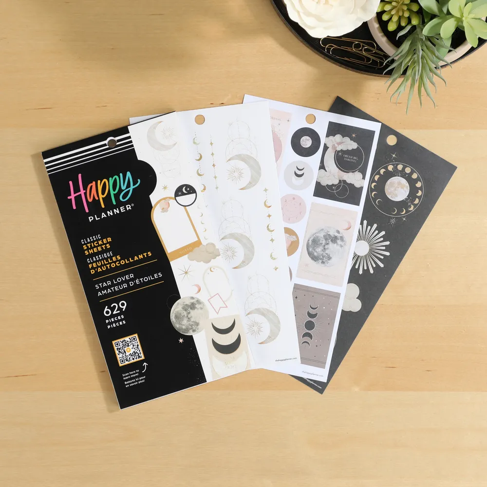 Happy Planner Star Lover stickers 629 pièces céleste