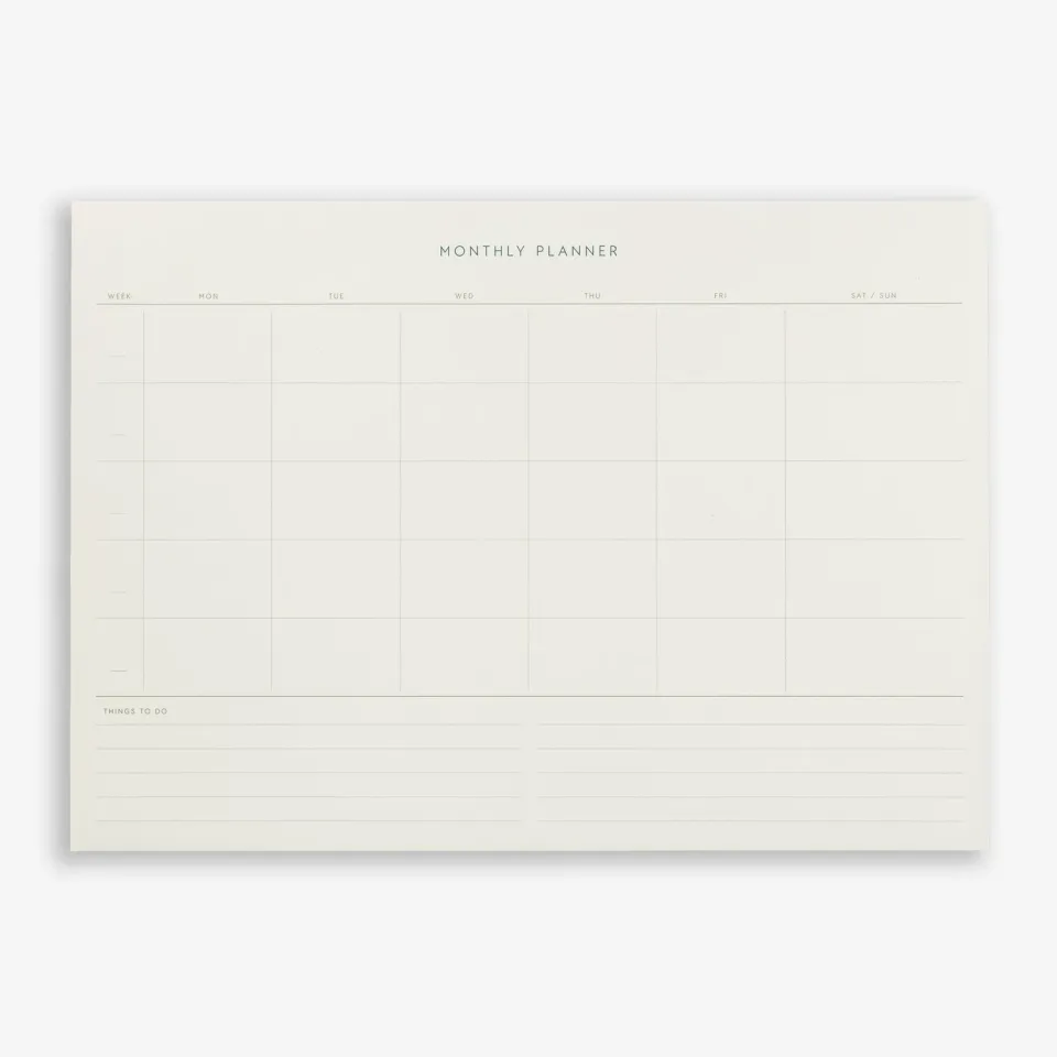 Kartotek Monthly Planner bloc mensuel A4 non daté