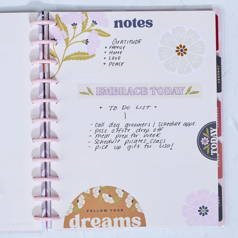 Happy Planner Plum Happy papier pointillé ligné Big 40 feuilles