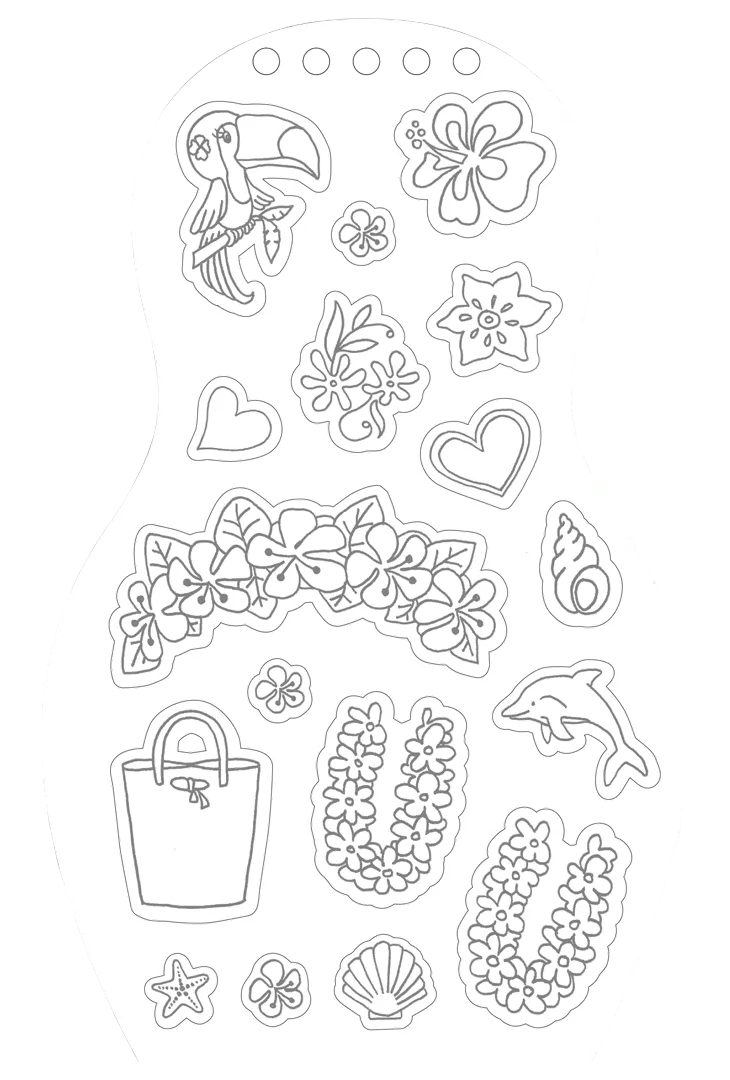 Frigobloc Minimiki Mohea à Tahiti carnet créatif stickers bracelet