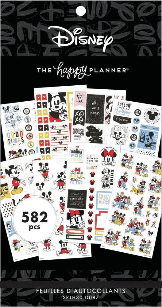 Happy Planner Disney Mickey Magic stickers 582 pièces doré