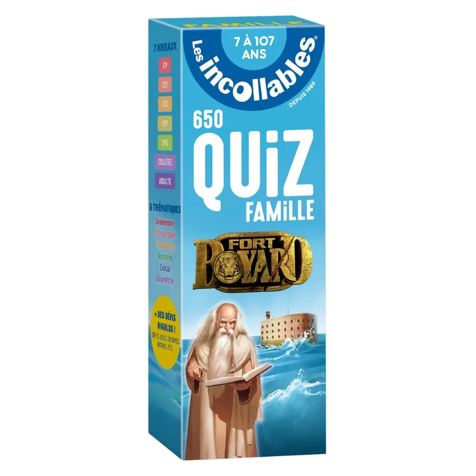 Les Incollables 650 quiz famille Fort Boyard éventails jeu