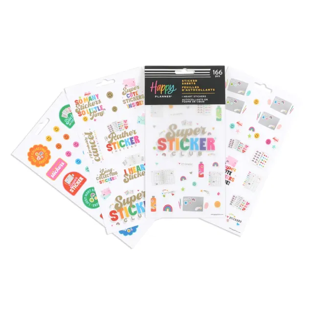 Happy Planner I Heart Stickers autocollants 166 5 feuilles