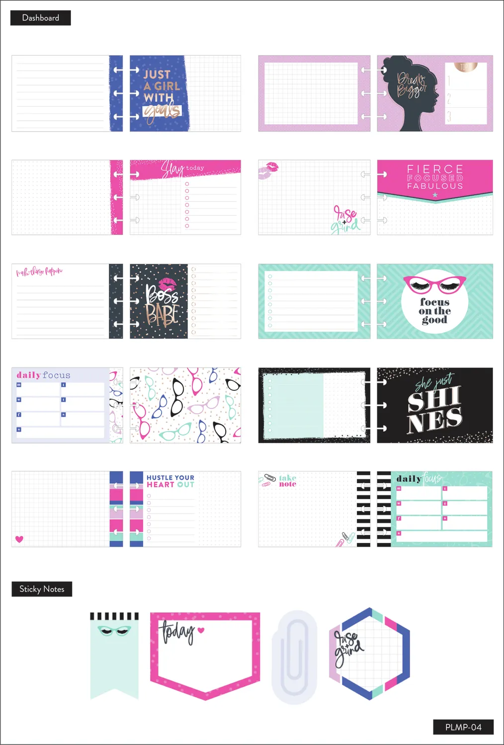Happy Planner Boss Babe stickers multipack 399 pièces doré