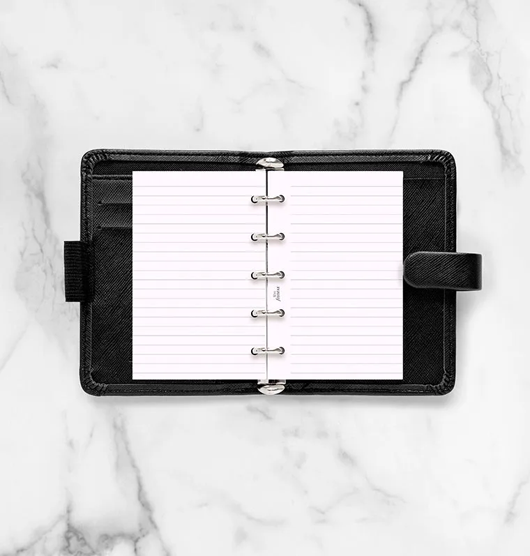 Filofax Mini recharge feuilles lignées lavande 30 feuilles