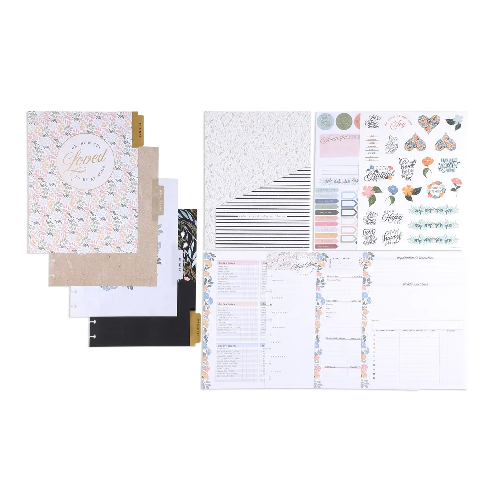 Happy Planner Homebody extension pack classic 117 pièces