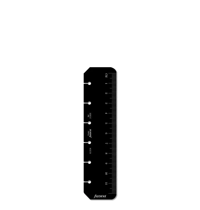 Filofax Classic marque-page règle Pocket noir