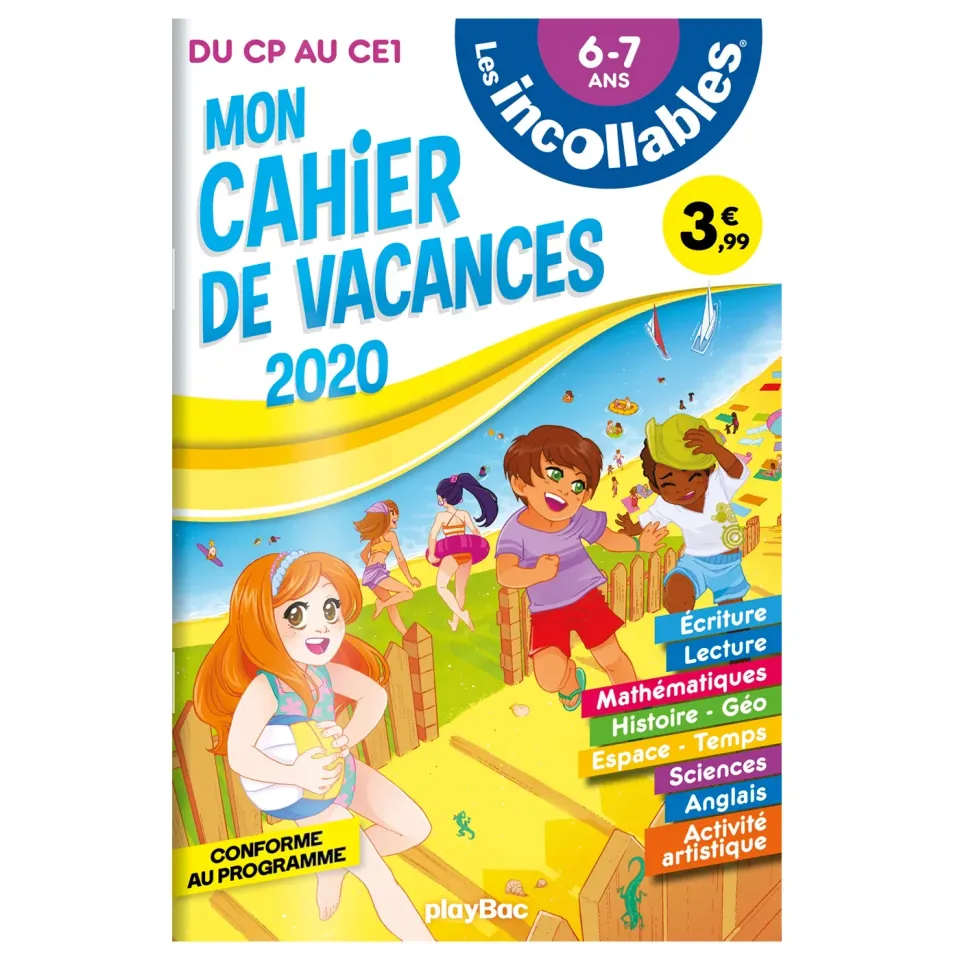 Les Incollables Cahier vacances 2020 CP au CE1 éducatif