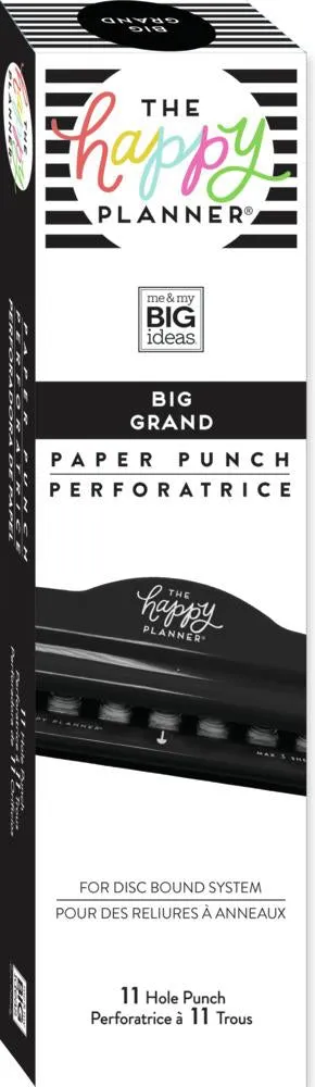 Happy Planner BIG Punch perforatrice noire disques