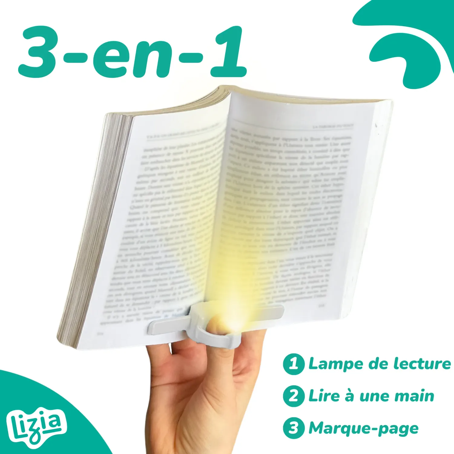 My365 Lizia lampe de lecture 3-en-1 LED