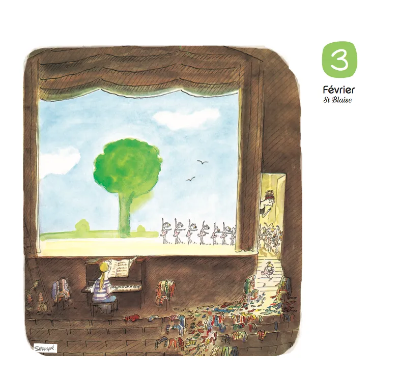 Frigobloc 365 jours avec Sempé calendrier chevalet humour