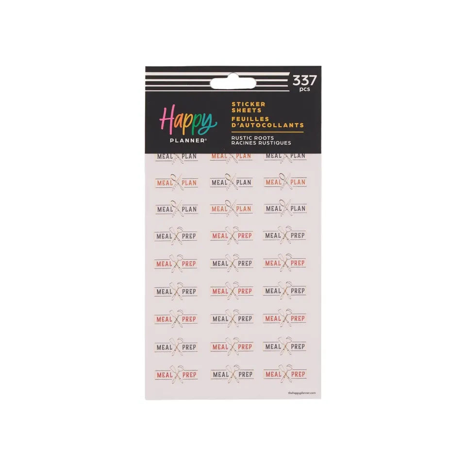 Me & my big ideas Rustic Roots Meal Planning stickers 10 feuilles