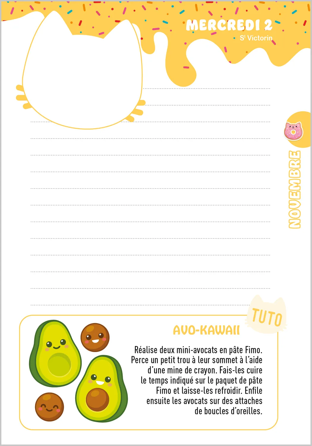 Frigobloc DIY Kawaii agenda scolaire 2023-2024 à customiser