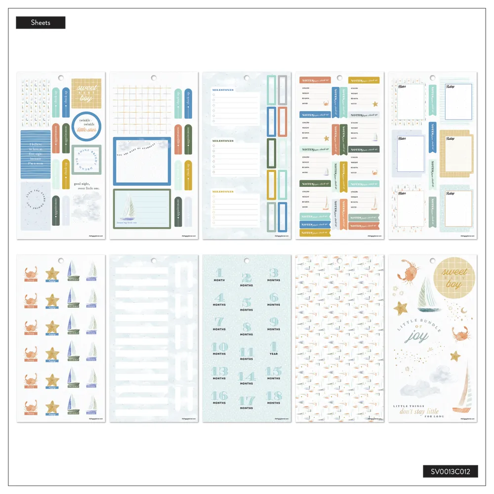 Happy Planner Pure Joy Baby stickers classic 572 pièces