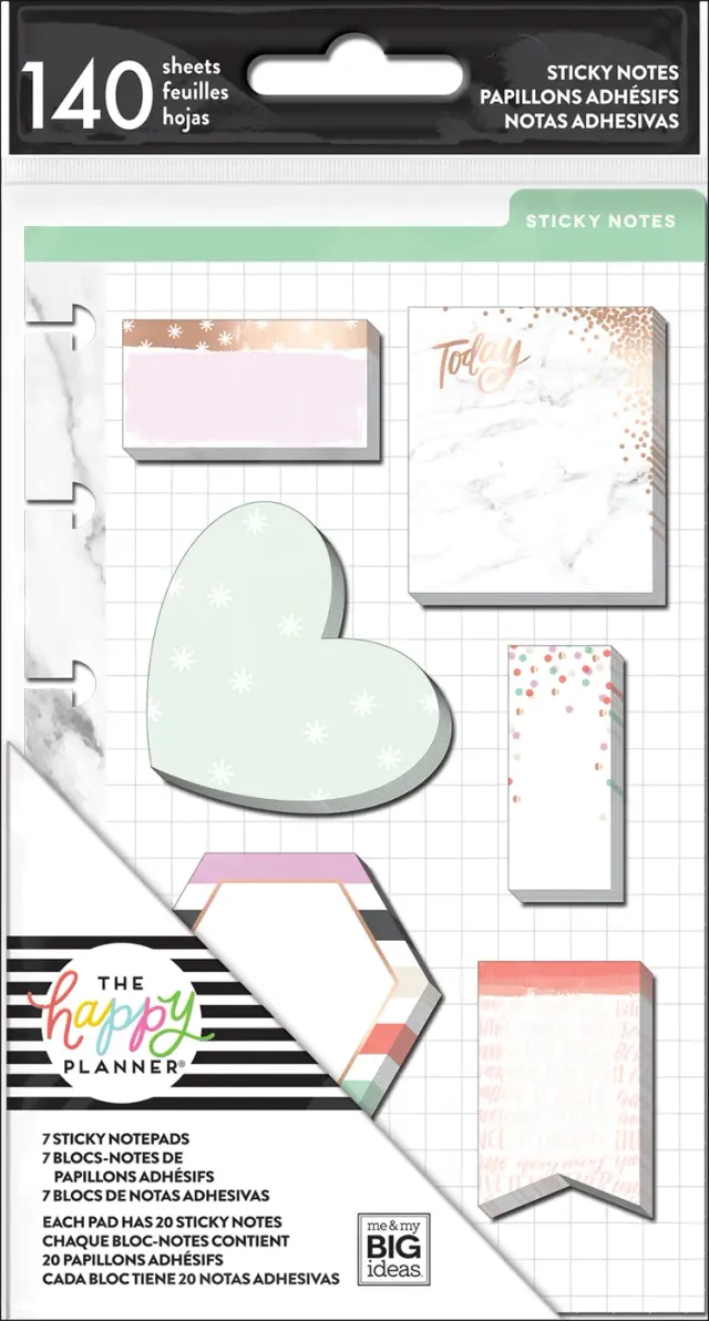 Happy Planner Minty Fresh Mini sticky notes 7 blocs