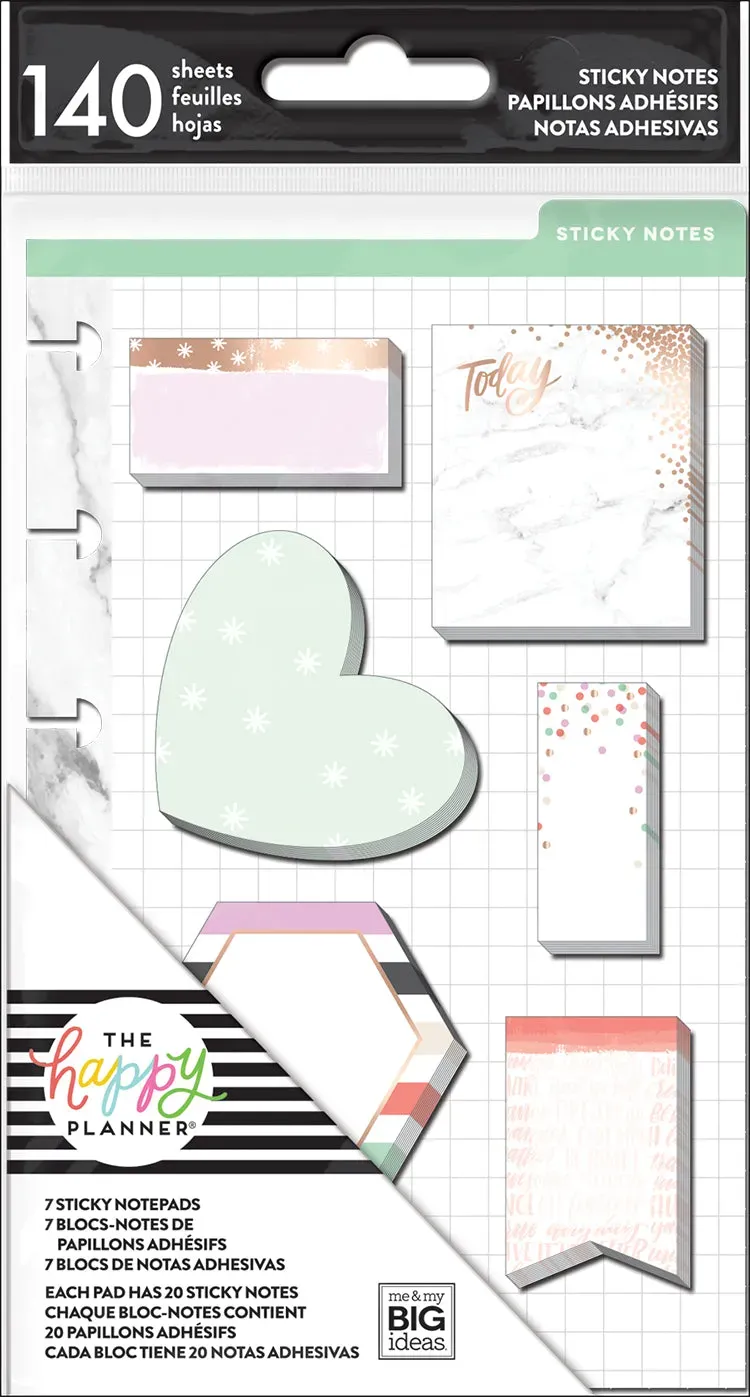 Happy Planner Minty Fresh Mini sticky notes 7 blocs