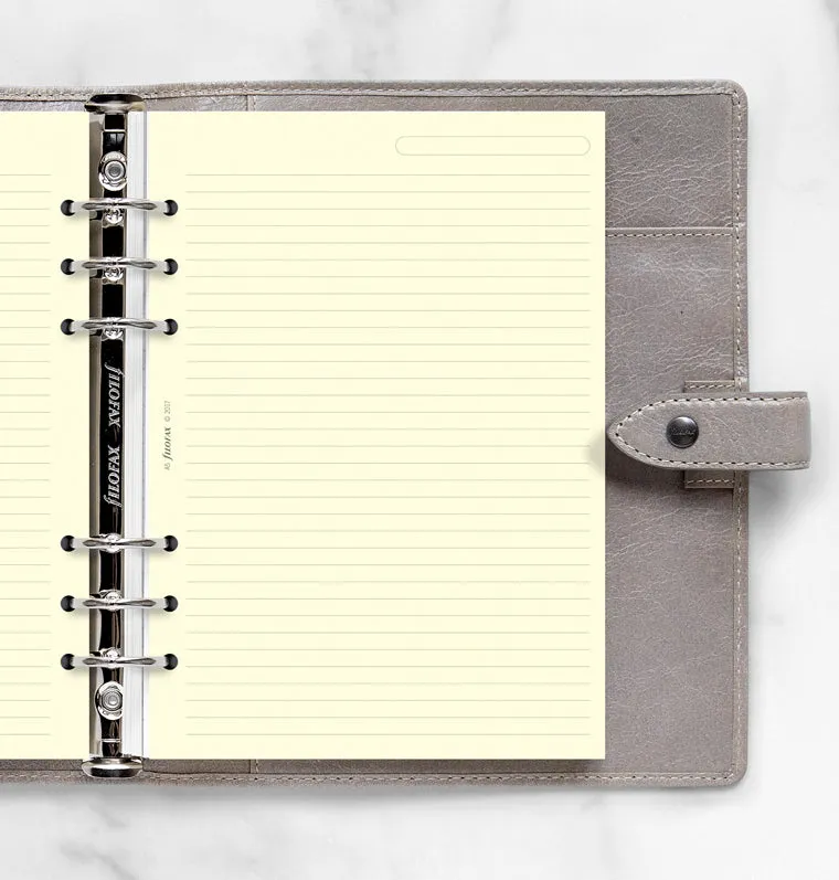 Filofax Classic recharge A5 feuilles lignées crème 25 feuilles