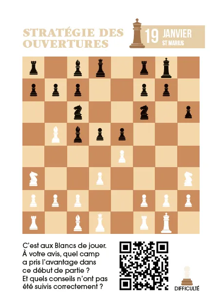 Frigobloc Passion Échecs 365 calendrier à bloc exercices jour