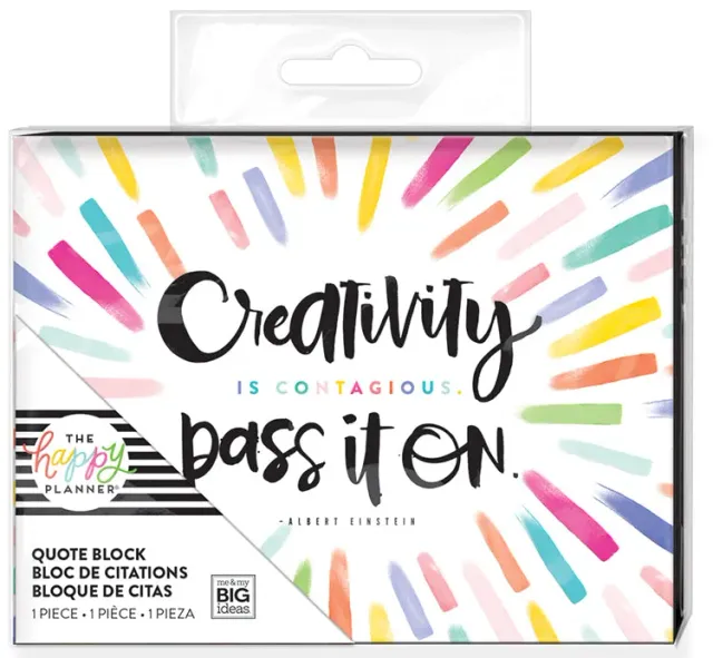 Happy Planner Quote Block Creativity is Contagious bloc déco
