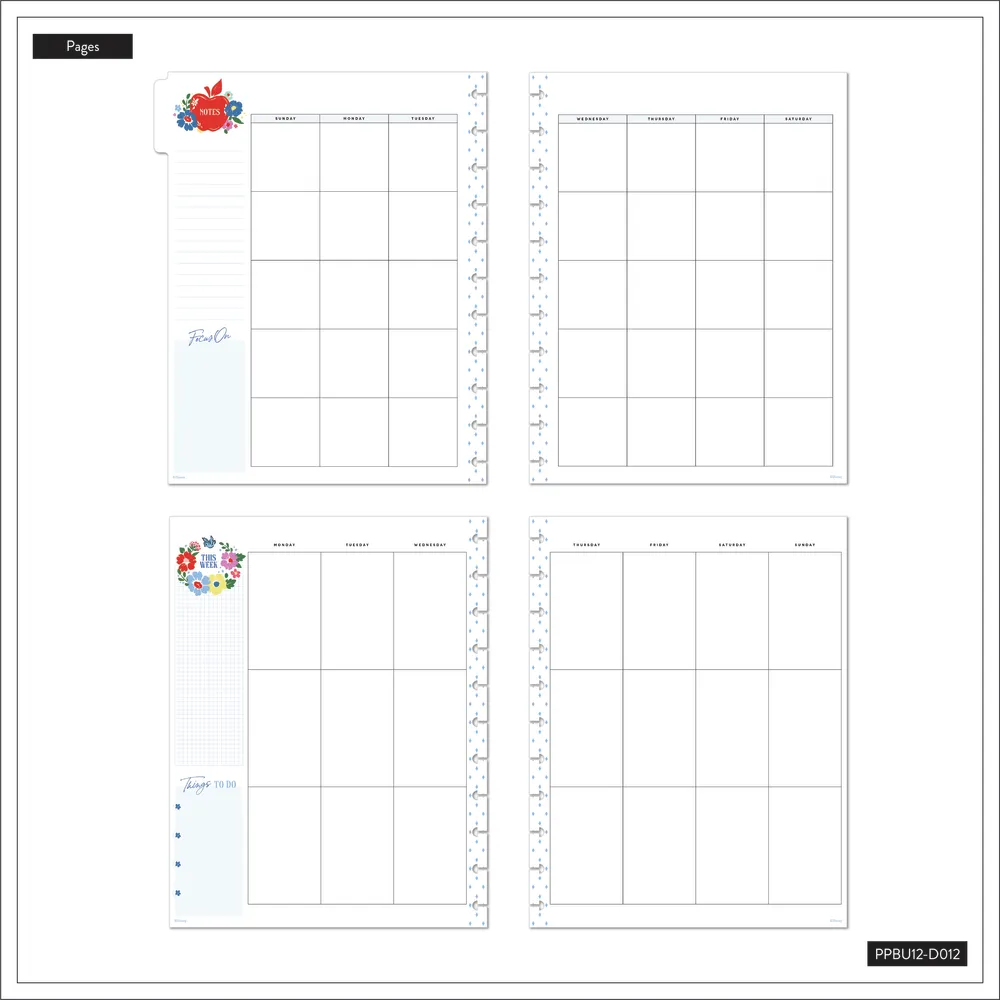 Happy Planner Big agenda Disney Blanche-Neige vertical nondaté