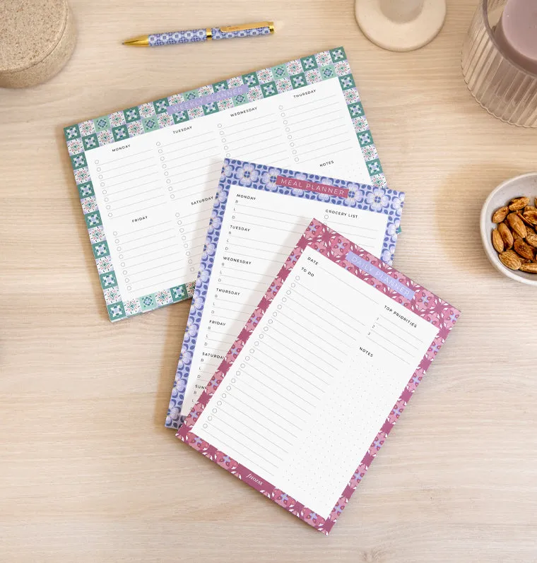 Filofax Mediterranean bloc repas magnétique frigo 60 feuilles