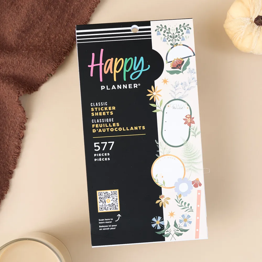 Happy Planner Forest Flowers stickers 30 feuilles nature