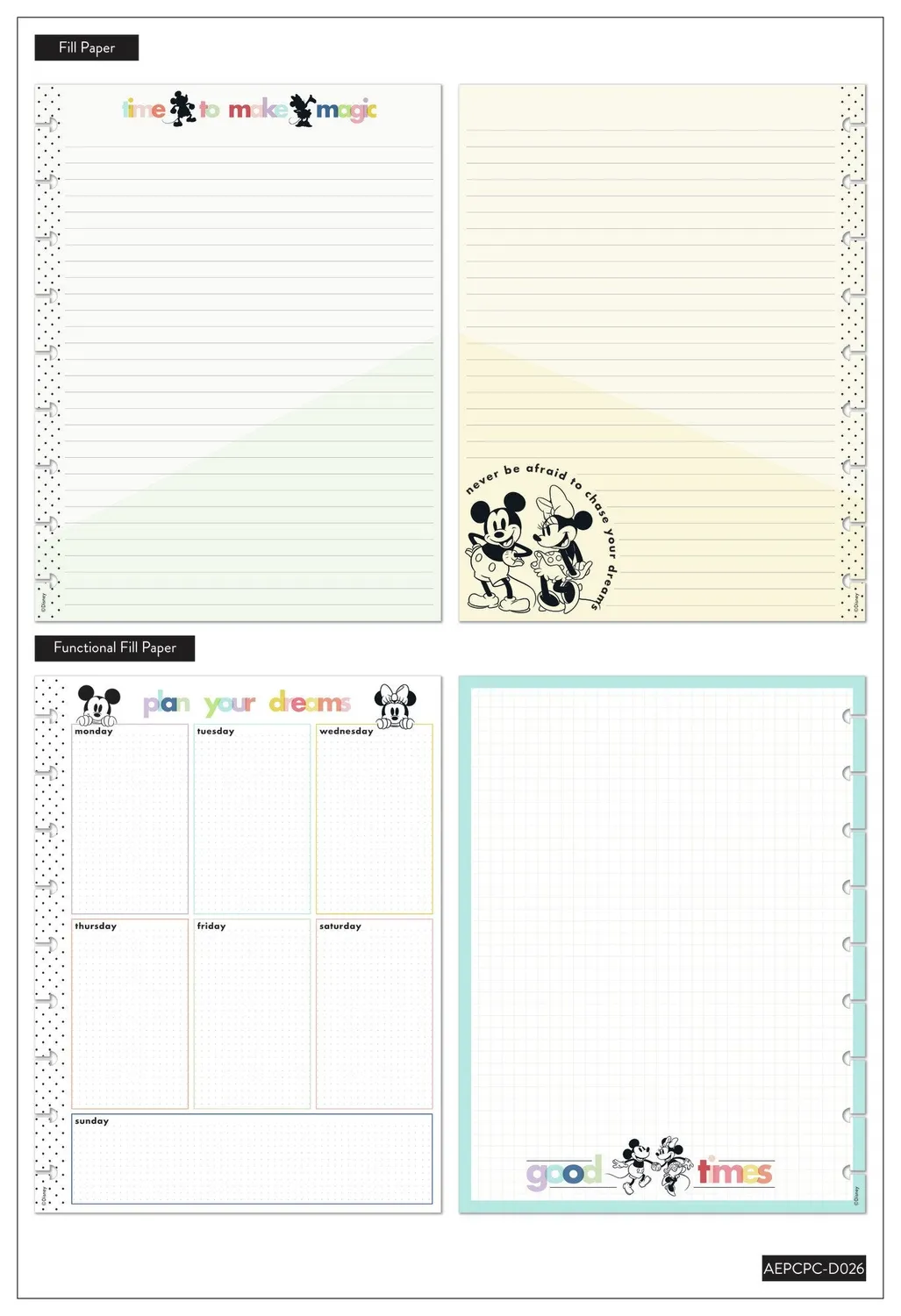 Happy Planner Disney Joy compagnon Classic planner