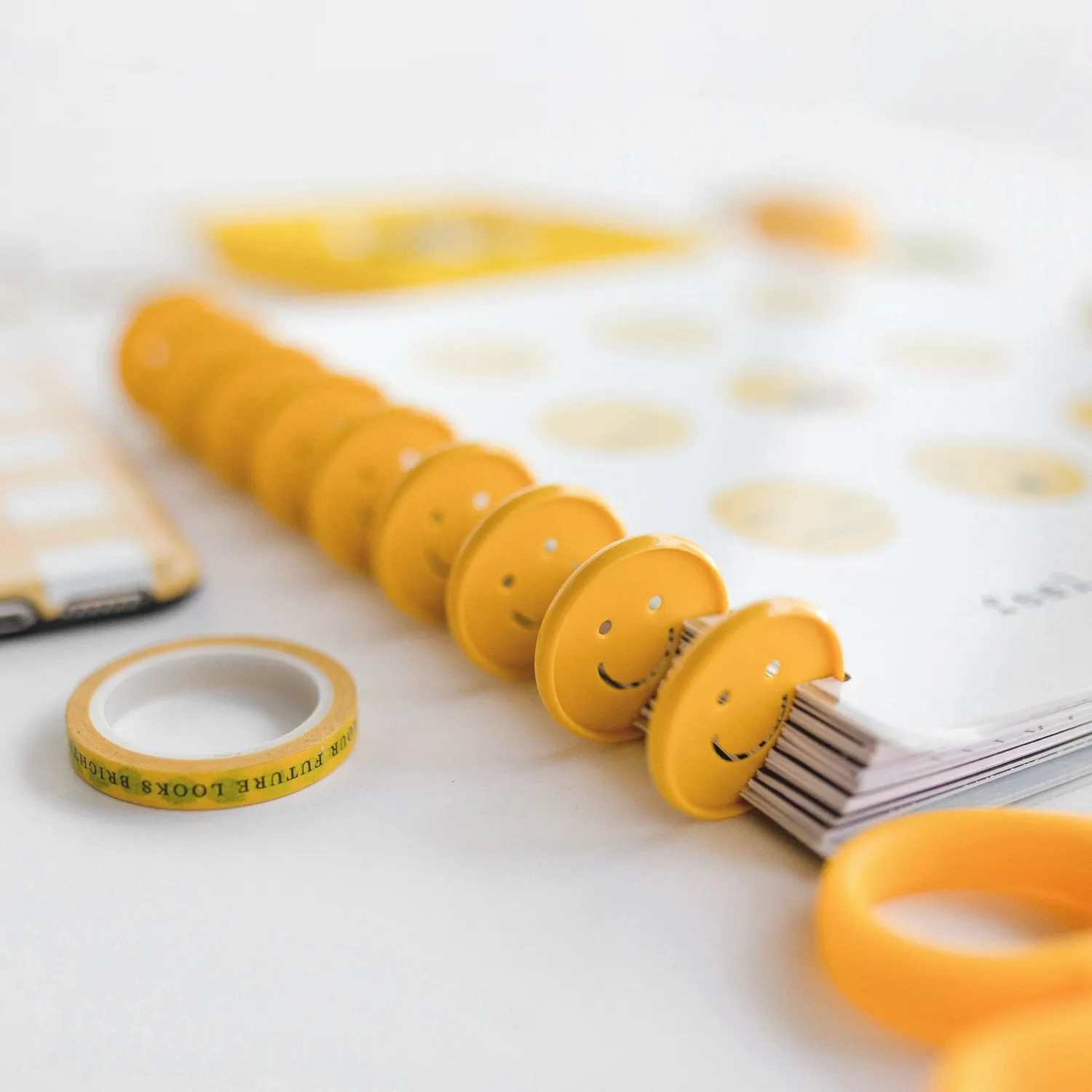 Happy Planner Smiley disques medium jaune doré 11 pièces