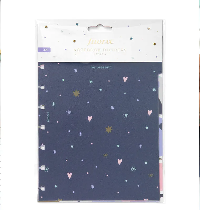 Filofax Good Vibes Notebook A5 intercalaires lot 6 plastique