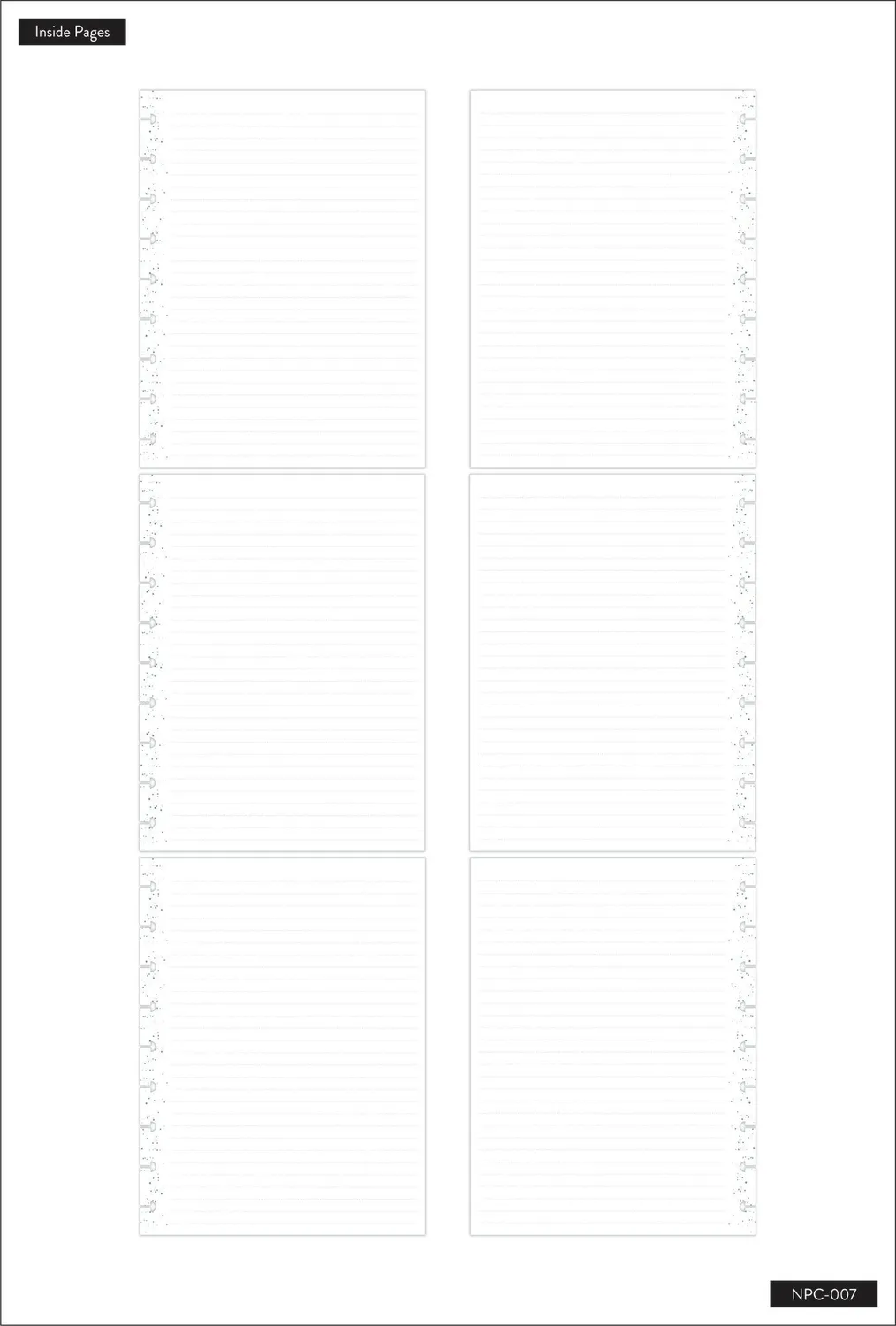 Happy Planner Beauty Florals carnet à disques ligné 60 feuilles