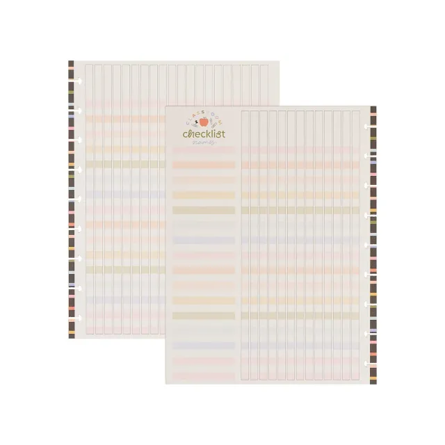 Happy Planner School Doodles Classic Teacher Checklist recharge 40 feuilles