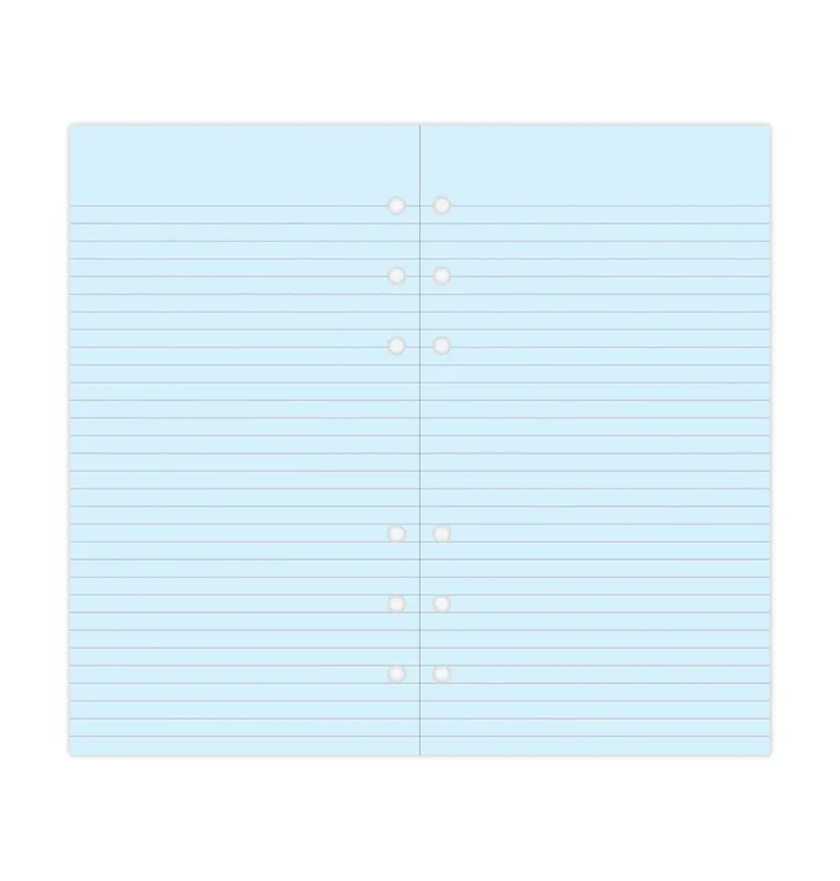 Filofax Classic feuilles lignees Personal bleu 30 feuilles