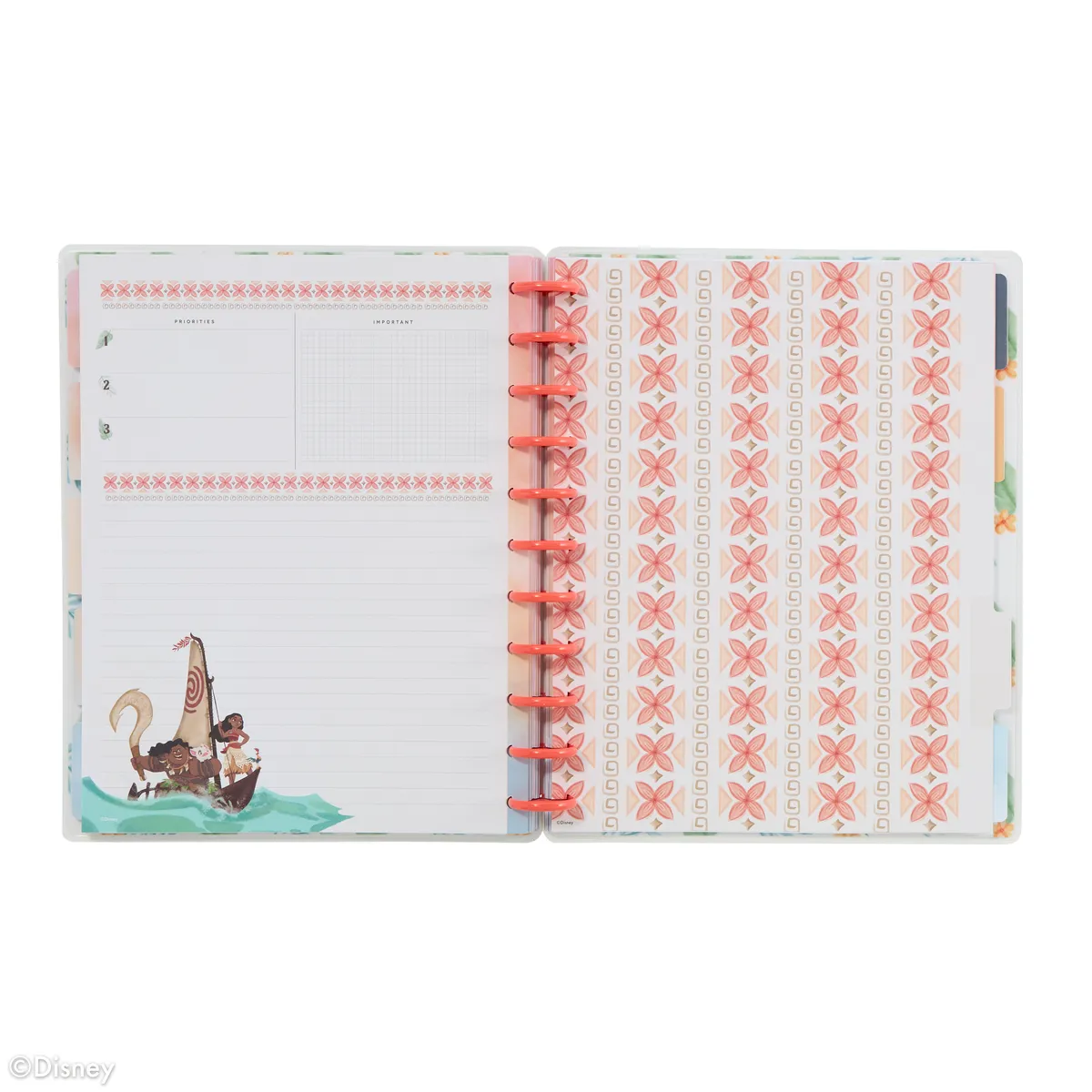 Happy Planner Disney Moana agenda non daté big vertical 12 mois