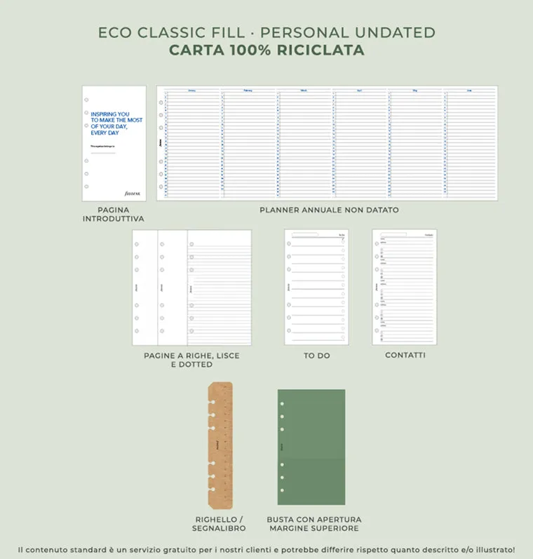 Filofax Eco Essential Personal organiseur ébène vegan