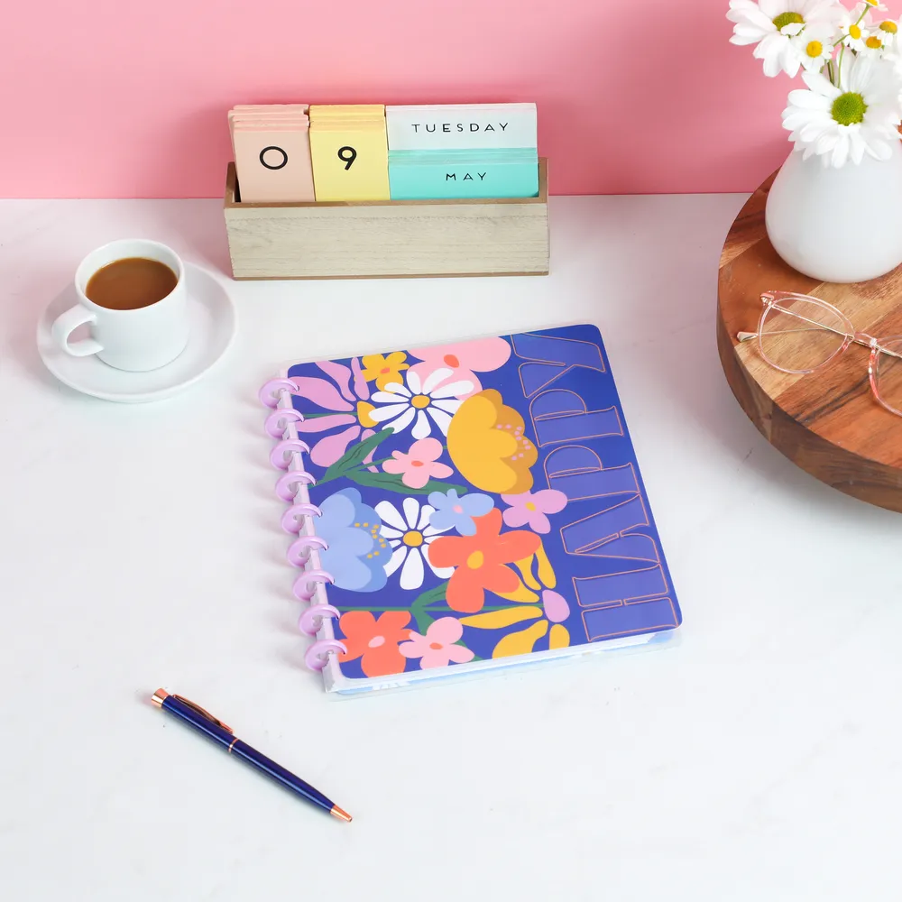 Happy Planner Fun Fleurs carnet pointillé Classic 60 feuilles
