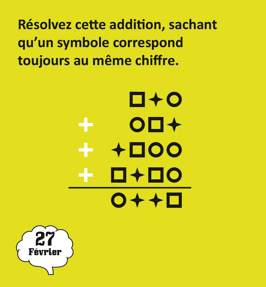Frigobloc Mini calendrier 365 jours muscler cerveau énigmes