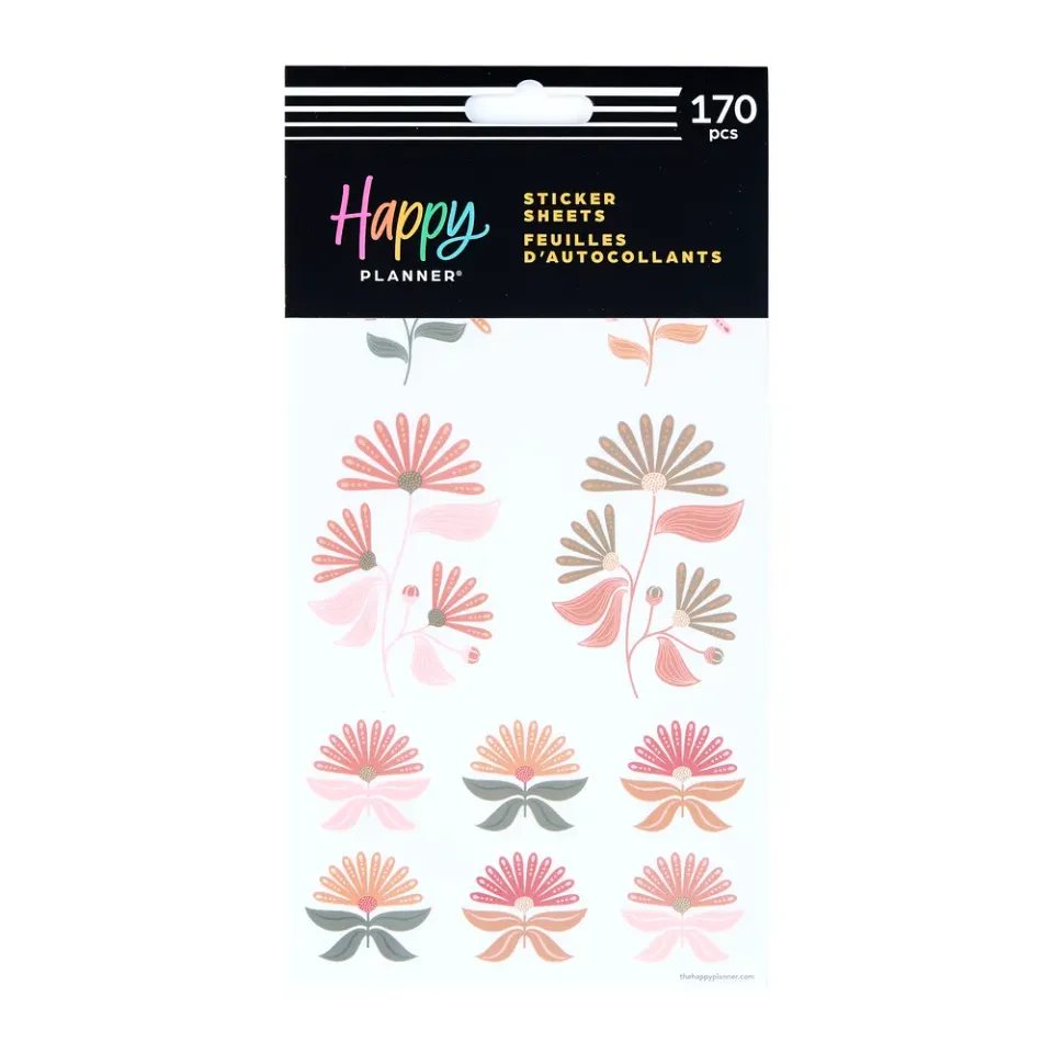 Happy Planner Desert Rose stickers désert 10 feuilles 170 pièces