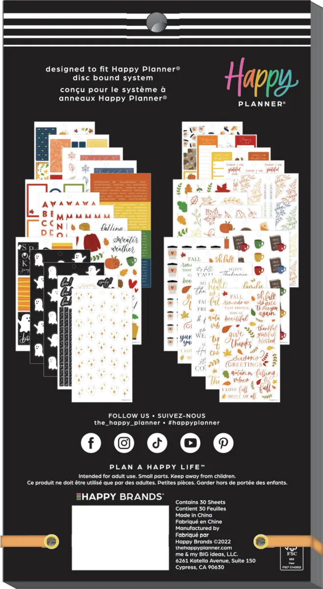 Me & My Big Ideas Seasonal Fall stickers value pack 869 automne