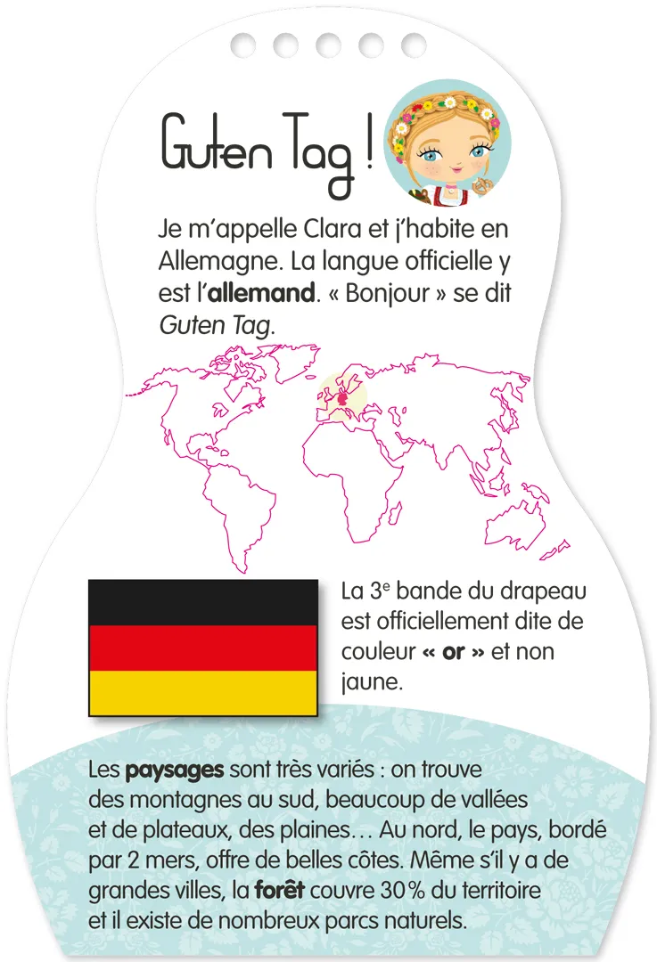 Minimiki Clara en Allemagne carnet créatif stickers