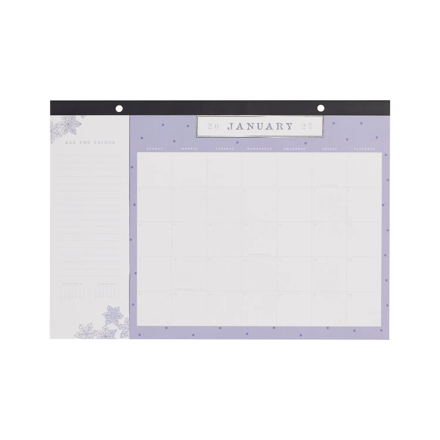 Happy Planner 2027 Seasonal Sidewalks calendrier bureau Small