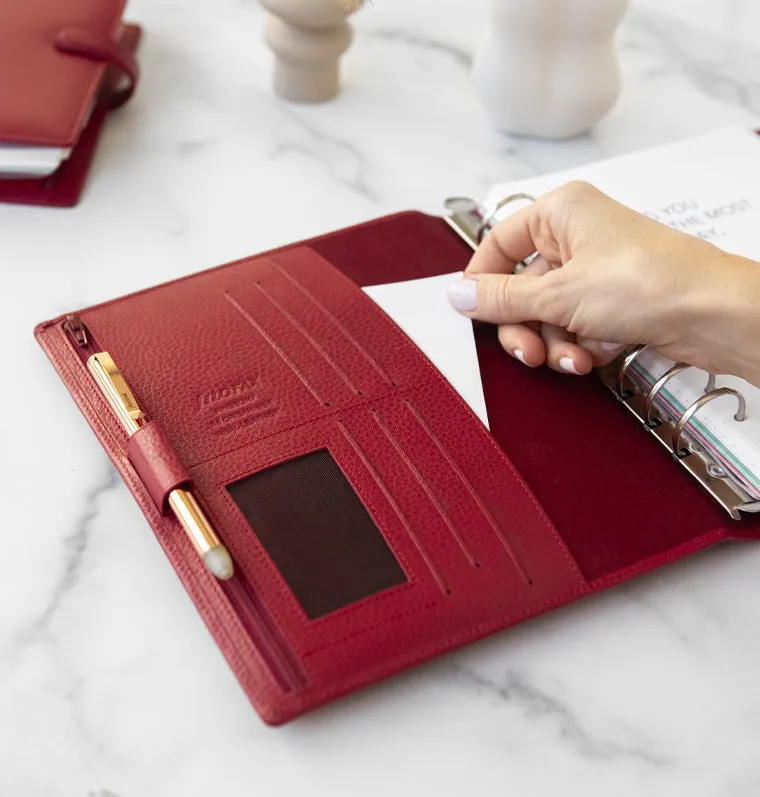 Filofax Finsbury organiseur cuir A5 rouge scarlet