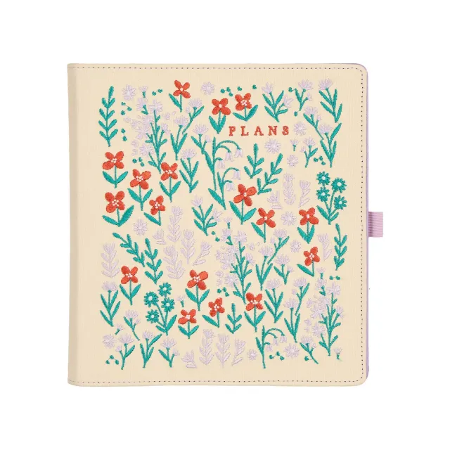 Happy Planner Tiny Florals folio deluxe agenda Classic brodé
