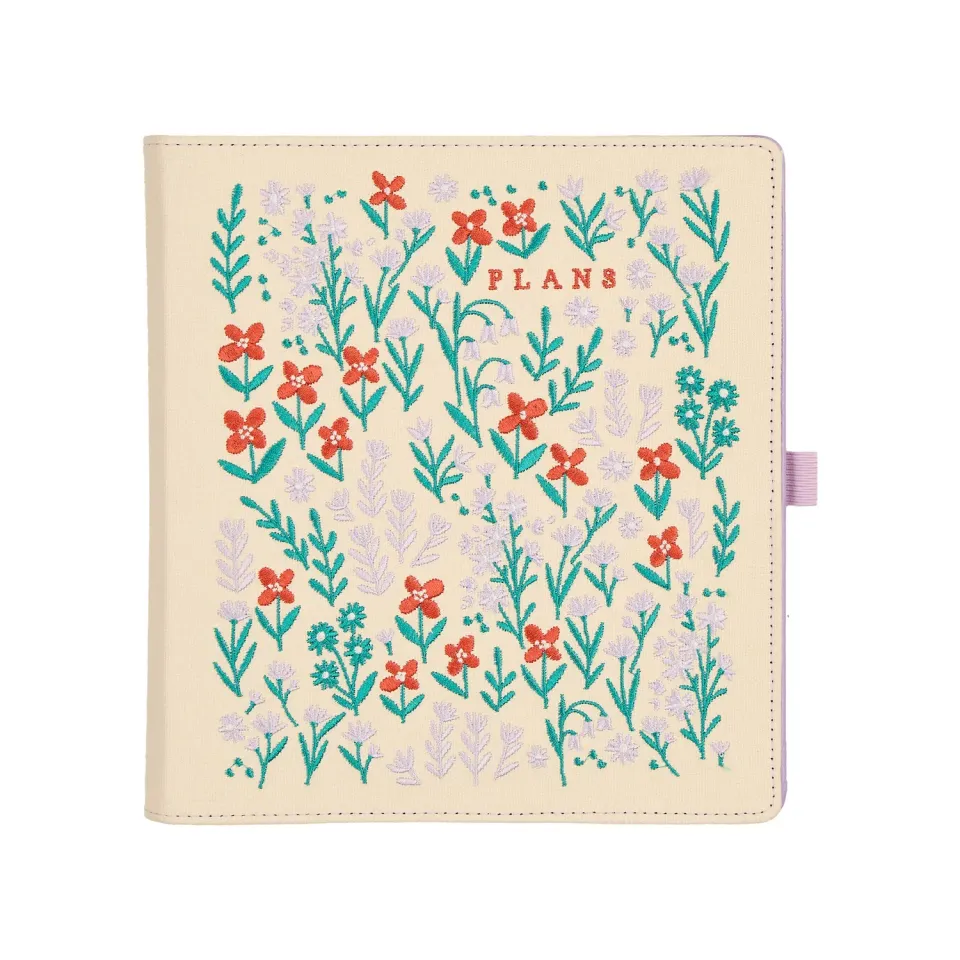 Happy Planner Tiny Florals folio deluxe agenda Classic brodé
