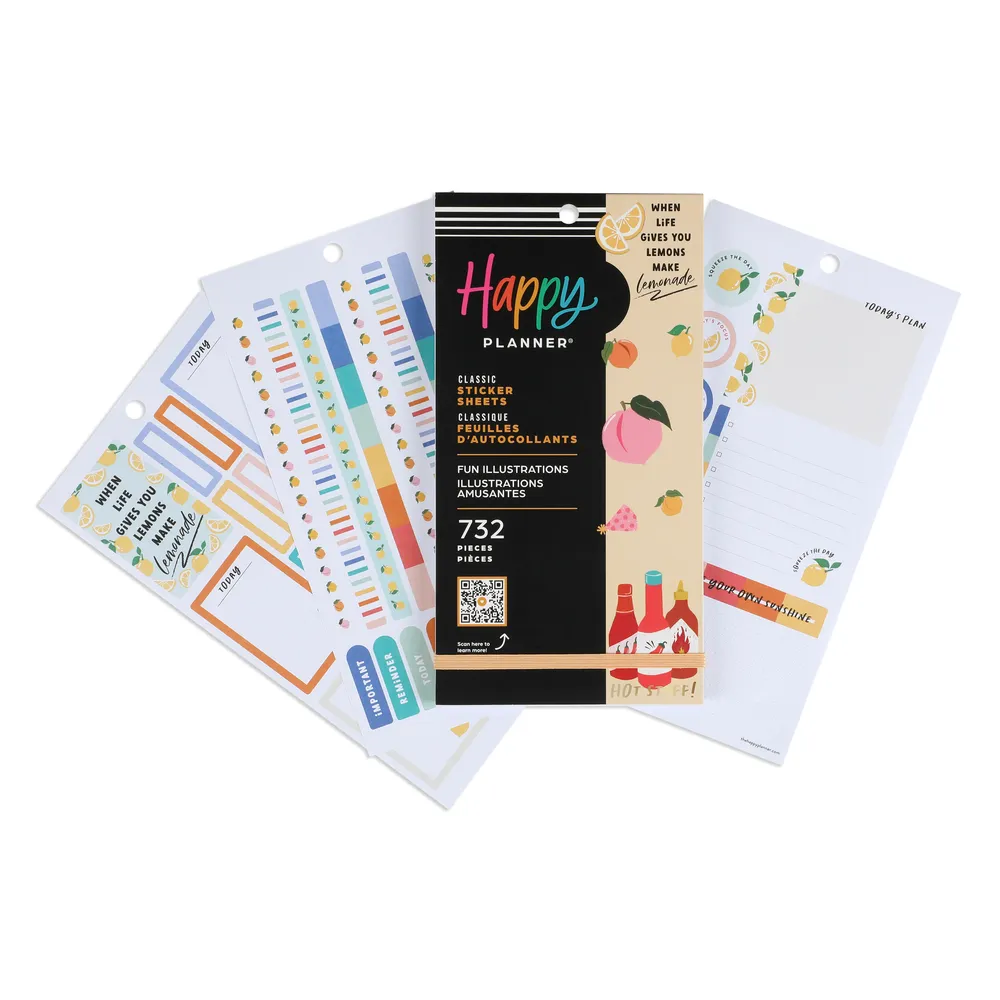 Happy Planner Fun Illustrations stickers Value Pack 30 feuilles 732