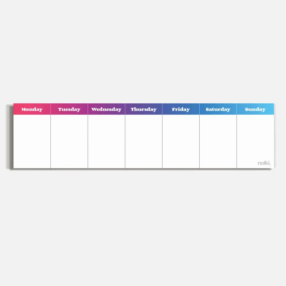 Nolki Spectrum mini planificateur semaine 50 feuilles