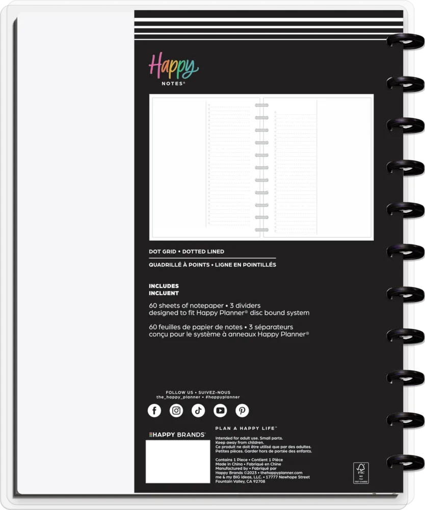 Happy Planner Happy Notes Blooming Romance Wedding carnet 60 feuilles