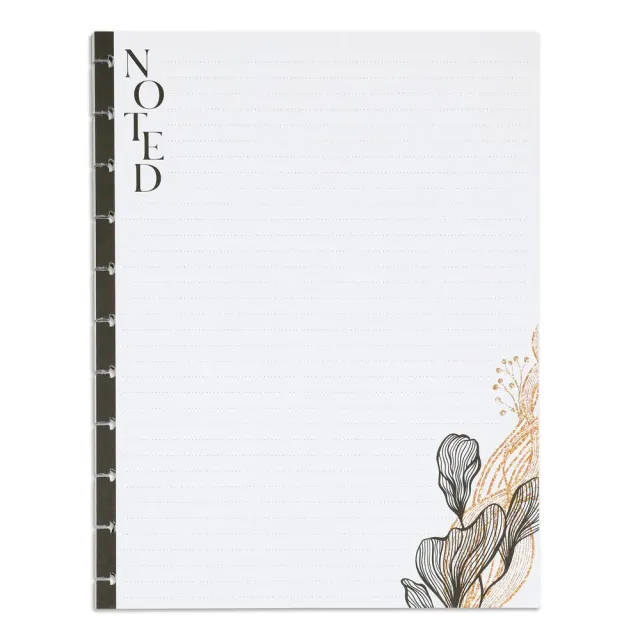 Happy Planner Gold Black recharge papier ligné Big 40 feuilles